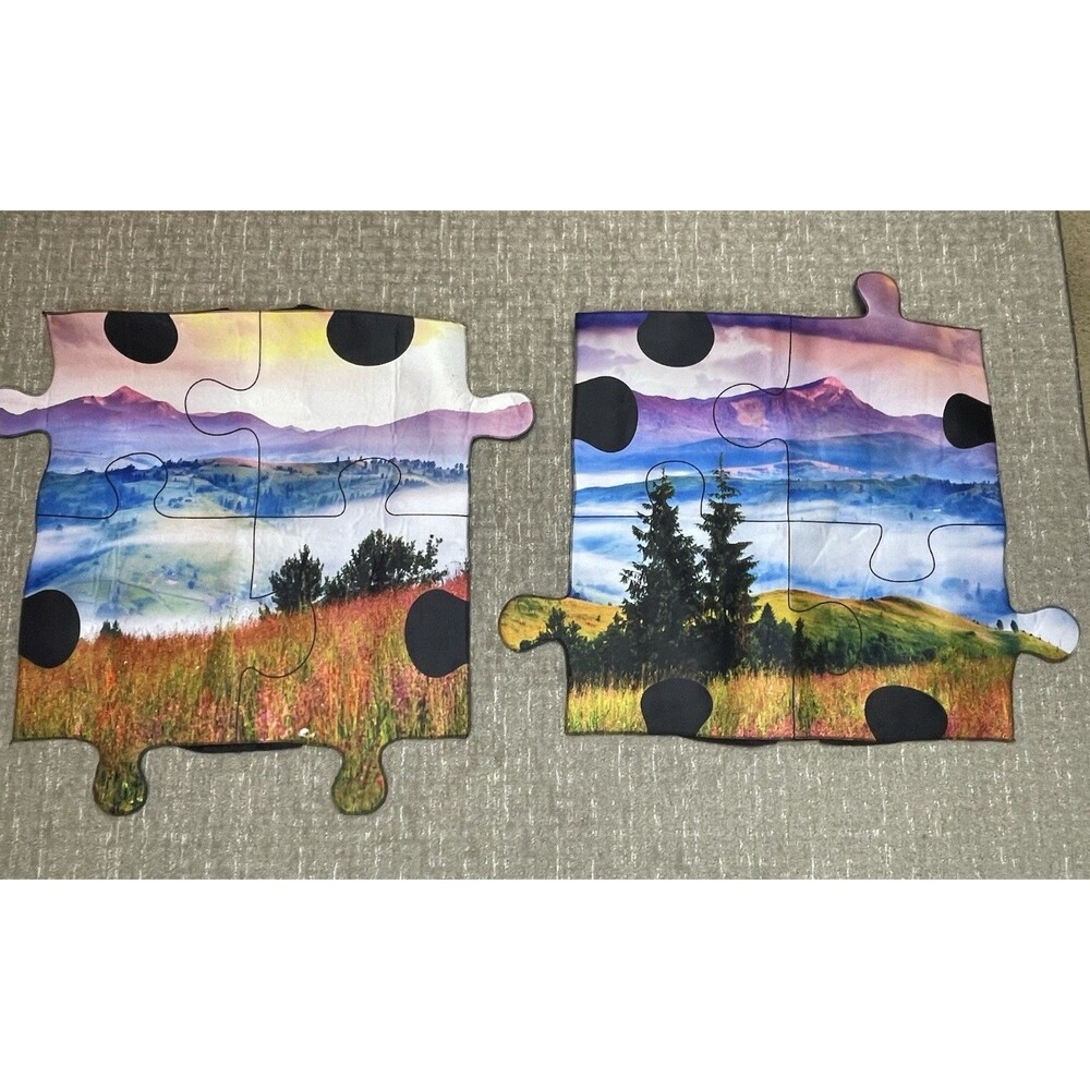 Puzzle Pieces Landscape Adult Couples 2 Halloween Costume One Size Bob Ross